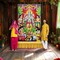 Satyanarayana Cloth Banner Backdrop 5x8ft Hindu God Wallpaper Home Room Wall Decor Photo Studio Booth Props Traditional Pooja Backdrop Housewarming Decoration Wall Banner